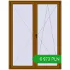 Pricing Balcony doors 1600x2100 mm BALCONY DOOR REHAU SYNEGO GOLDEN OAK two-sided. Price: 6 972.74 PLN