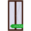Pricing Balcony doors 1200x2400 mm BALCONY DOOR REHAU EURO 70 BLACK_CHERRY two-sided. Price: 4 913.62 PLN