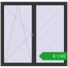 Ustalenie cen Drzwi balkonowe 2180x2100 mm BALCONY DOOR REHAU EURO 70 ANTHRACITE_GREY_GLATT dwustronny. Cena: 1365,68 €