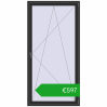 Ustalenie cen Drzwi balkonowe 1200x2400 mm BALCONY DOOR REHAU SYNEGO BLACK_STRUCTURAL dwustronny. Cena: 596,61 €