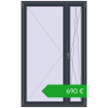 Ustalenie cen Drzwi balkonowe 1300x2100 mm BALCONY DOOR REHAU SYNEGO ANTHRACITE_GREY_STRUKTURAL dwustronny. Cena: 690,02 €