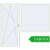 Pricing Balcony doors 2400x2100 mm BALCONY DOOR REHAU EURO 70 RAL 9016 Traffic white two-sided. Price: 2 438.21 PLN