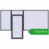 Pricing Balcony doors 4000x2400 mm BALCONY DOOR REHAU SYNEGO ANTHRACITE_GREY_STRUKTURAL two-sided. Price: 7 875.38 PLN