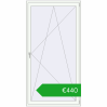 Ustalenie cen Drzwi balkonowe 1200x2300 mm BALCONY DOOR REHAU EURO 70 RAL 9016 Traffic white dwustronny. Cena: 440,08 €