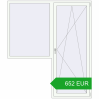 Pricing Balcony doors 1900x2200 mm BALCONY DOOR REHAU EURO 70 RAL 9016 Traffic white two-sided. Price: 652.04 EUR