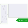 Pricing Balcony doors 2800x2100 mm BALCONY DOOR REHAU EURO 70 RAL 9016 Traffic white two-sided. Price: 2 532.43 PLN