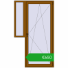 Ustalenie cen Drzwi balkonowe 1270x2140 mm BALCONY DOOR REHAU SYNEGO GOLDEN OAK dwustronny. Cena: 649,56 €