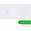 Pricing Balcony doors 2800x2100 mm BALCONY DOOR REHAU SYNEGO RAL 9016 Traffic white two-sided. Price: 4 574.14 PLN