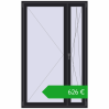 Ustalenie cen Drzwi balkonowe 1300x2100 mm BALCONY DOOR REHAU SYNEGO BLACK_ULTI-MATT dwustronny. Cena: 626,41 €