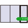 Pricing Balcony doors 3200x2100 mm BALCONY DOOR REHAU EURO 70 BLACK_BROWN two-sided. Price: 1328,56 €