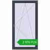 Pricing Balcony doors 1100x2100 mm BALCONY DOOR REHAU EURO 70 ANTHRACITE_GREY_STRUKTURAL two-sided. Price: 2 970.07 PLN