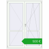 Pricing Balcony doors 1500x2050 mm BALCONY DOOR REHAU EURO 70 RAL 9016 Traffic white two-sided. Price: 500,00 €