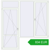 Pricing Balcony doors 2515x2615 mm BALCONY DOOR REHAU EURO 70 RAL 9016 Traffic white two-sided. Price: 834.03 EUR