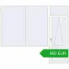 Pricing Balcony doors 2800x2400 mm BALCONY DOOR REHAU EURO 70 RAL 9016 Traffic white two-sided. Price: 649.64 EUR