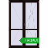 Pricing Balcony doors 1500x2300 mm BALCONY DOOR REHAU EURO 70 BLACK_BROWN two-sided. Price: 4 912.42 PLN