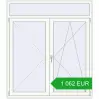 Pricing Balcony doors 1550x1770 mm BALCONY DOOR REHAU SYNEGO RAL 9016 Traffic white two-sided. Price: 1 061.93 EUR