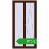 Pricing Balcony doors 1200x2400 mm BALCONY DOOR REHAU EURO 70 BLACK_CHERRY two-sided. Price: 1169,69 €