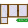 Pricing Balcony doors 2800x2100 mm BALCONY DOOR REHAU SYNEGO GOLDEN OAK two-sided. Price: 8 769.44 PLN