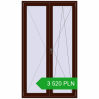 Pricing Balcony doors 1200x2100 mm BALCONY DOOR REHAU EURO 70 BLACK_CHERRY two-sided. Price: 3 519.77 PLN