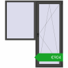 Pricing Balcony doors 1900x2200 mm BALCONY DOOR REHAU EURO 70 BASALT_GREY two-sided. Price: 903,90 €