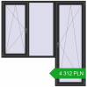 Pricing Balcony doors 2200x2225 mm BALCONY DOOR REHAU EURO 70 ANTHRACITE_GREY_GLATT two-sided. Price: 4 312.33 PLN