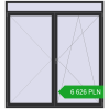 Pricing Balcony doors 2240x2430 mm BALCONY DOOR REHAU EURO 70 ANTHRACITE_GREY_GLATT two-sided. Price: 6 625.89 PLN