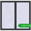 Pricing Balcony doors 2180x2100 mm BALCONY DOOR REHAU EURO 70 ANTHRACITE_GREY_GLATT two-sided. Price: 5 899.71 PLN