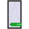 Ustalenie cen Drzwi balkonowe 1200x2400 mm BALCONY DOOR REHAU SYNEGO BLACK_STRUCTURAL dwustronny. Cena: 569,49 €
