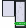 Pricing Balcony doors 1900x2200 mm BALCONY DOOR REHAU SYNEGO BLACK_COOL_110L-2 two-sided. Price: 4 397.66 PLN