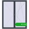 Ustalenie cen Drzwi balkonowe 2000x2300 mm BALCONY DOOR REHAU SYNEGO ANTHRACITE_GREY_STRUKTURAL dwustronny. Cena: 1153,41 €