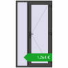 Ustalenie cen Drzwi zewnętrzne 1200x2200 mm DOOR KORSA OPTIMUM REHAU BRILLANT BASALT_GREY dwustronny. Cena: 1263,70 €