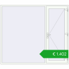 Ustalenie cen Drzwi zewnętrzne 2400x2100 mm DOOR KORSA OPTIMUM REHAU BRILLANT RAL 9016 Traffic white dwustronny. Cena: 1401,57 €