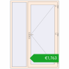 Pricing Entrance doors 1500x2100 mm DOOR KORSA ENERGY-SAVING REHAU SYNEGO CREAME_WHITE_50L-2 two-sided. Price: 1763,37 €