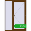 Pricing Entrance doors 1500x2100 mm DOOR KORSA ENERGY-SAVING REHAU SYNEGO WALNUT two-sided. Price: 1763,37 €