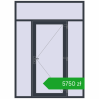 Pricing Entrance doors 1800x2500 mm DOOR OPTIMUM REHAU BRILLANT ANTHRACITE_GREY_STRUKTURAL two-sided. Price: 5750,16 zł