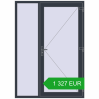 Pricing Entrance doors 1500x2100 mm DOOR KORSA OPTIMUM REHAU BRILLANT ANTHRACITE_GREY_STRUKTURAL two-sided. Price: 1 327.15 EUR