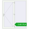 Pricing Entrance doors 1800x2100 mm DOOR KORSA OPTIMUM REHAU BRILLANT RAL 9016 Traffic white two-sided. Price: 5 460.64 PLN