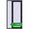 Ustalenie cen Drzwi zewnętrzne 1200x2200 mm DOOR KORSA OPTIMUM REHAU BRILLANT BLACK_ULTI-MATT dwustronny. Cena: 1263,70 €