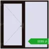 Pricing Entrance doors 2000x2000 mm DOOR KORSA ENERGY-SAVING REHAU SYNEGO BLACK_BROWN two-sided. Price: 5085,29 zł