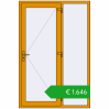 Pricing Entrance doors 1400x2100 mm DOOR KORSA ALU STANDARD 72 RAL 1006 Maize yellow two-sided. Price: 1646,37 €
