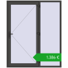 Ustalenie cen Drzwi zewnętrzne 1800x2200 mm DOOR KORSA OPTIMUM REHAU BRILLANT BASALT_GREY dwustronny. Cena: 1386,19 €