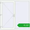 Pricing Entrance doors 2000x2000 mm DOOR ENERGY-SAVING REHAU SYNEGO RAL 9016 Traffic white two-sided. Price: 1326,57 €