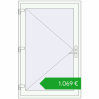 Ustalenie cen Drzwi zewnętrzne 1100x1700 mm DOOR KORSA ALU STANDARD 72 RAL 9016 Traffic white dwustronny. Cena: 1069,43 €