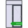 Pricing Entrance doors 1500x2500 mm DOOR KORSA ENERGY-SAVING REHAU SYNEGO ANTHRACITE_GREY_STRUKTURAL two-sided. Price: 5768,88 zł