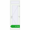 Pricing Entrance doors 750x2290 mm DOOR KORSA OPTIMUM REHAU BRILLANT RAL 9016 Traffic white two-sided. Price: 933,23 €