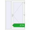 Ustalenie cen Drzwi zewnętrzne 1400x2100 mm DOOR KORSA OPTIMUM REHAU BRILLANT RAL 9016 Traffic white dwustronny. Cena: 793,98 €