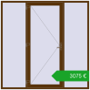 Pricing Entrance doors 2400x2400 mm DOOR KORSA ENERGY-SAVING REHAU SYNEGO WALNUT external. Price: 3075,41 €