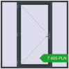 Pricing Entrance doors 2100x2100 mm DOOR KORSA OPTIMUM REHAU BRILLANT ANTHRACITE_GREY_STRUKTURAL two-sided. Price: 7 405.29 PLN