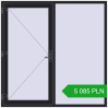 Pricing Entrance doors 2000x2000 mm DOOR KORSA ENERGY-SAVING REHAU SYNEGO BLACK_ULTI-MATT two-sided. Price: 5085,29 zł