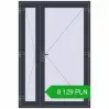 Pricing Entrance doors 1400x2080 mm DOOR KORSA OPTIMUM REHAU BRILLANT ANTHRACITE_GREY_STRUKTURAL two-sided. Price: 8 128.82 PLN